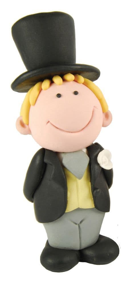Cutie Blonde Groom Resin Topper