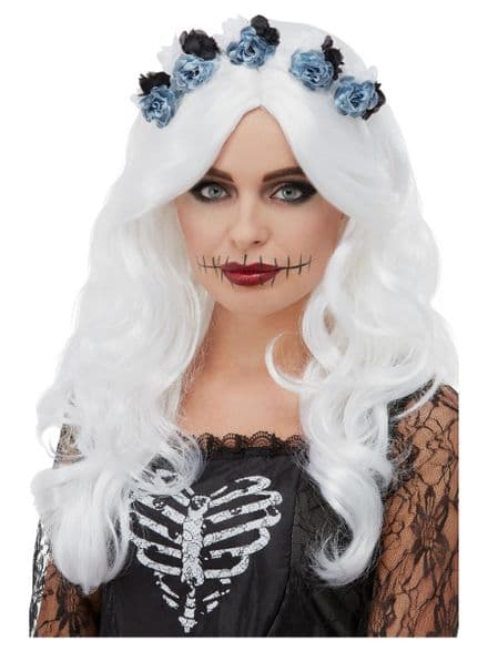 Day Of The Dead Wig in White