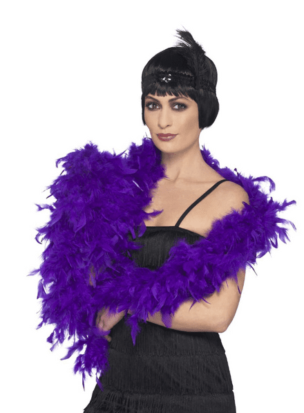 Deluxe Purple Feather Boa