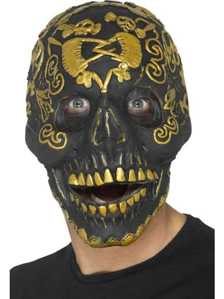 Deluxe Sugar Skull Over Head Mask
