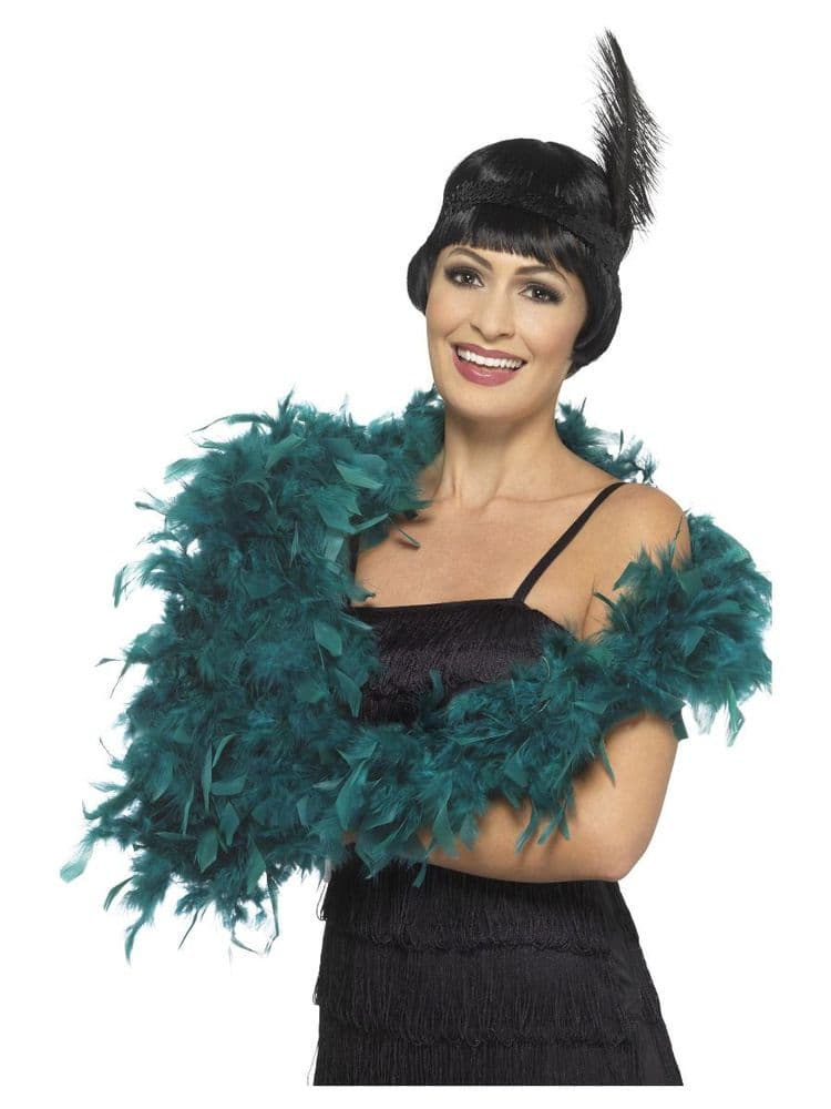 Deluxe Teal Green Feather Boa