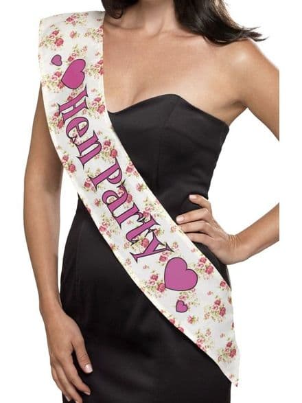 Deluxe Vintage Hen Night 'Hen Party' Sash