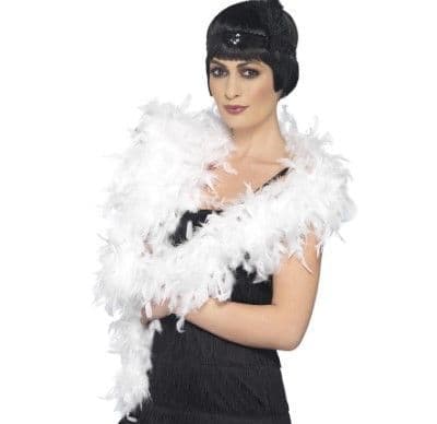 Deluxe White Feather Boa