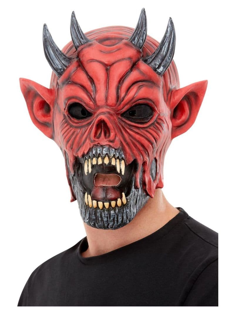 Devil Latex Full Over Head Mask