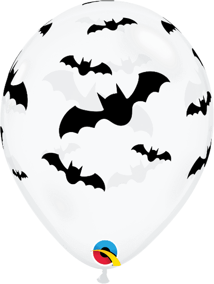 Diamond Clear Bats Latex Balloons Pack of 6