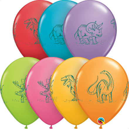 Dinosaur Print Latex Balloons
