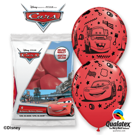 Disney Cars Lightening McQueen & Mater Red Balloons 6 Pack