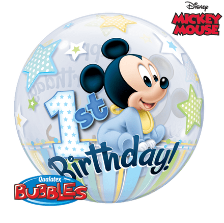Disney Mickey Mouse 1st Birthday Bubble Balloon