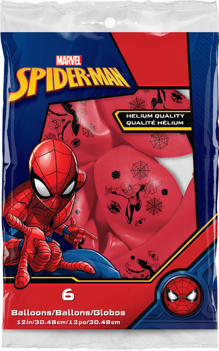 Disney Ultimate Spider-Man Red Balloons 6 Pack