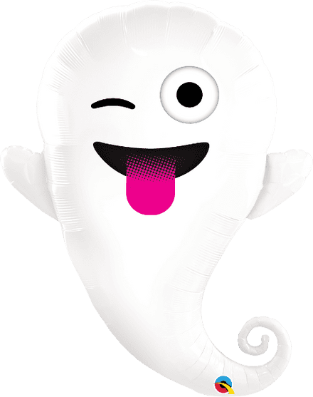 Emoticon Ghost Super Shape Foil Balloon