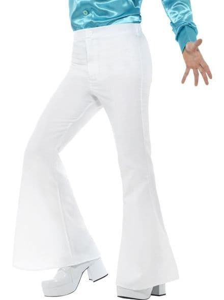 Flared White Trousers