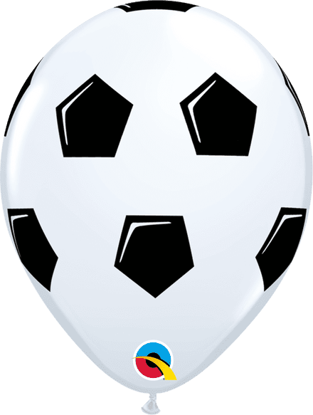 Football Big Print Black & White Balloons