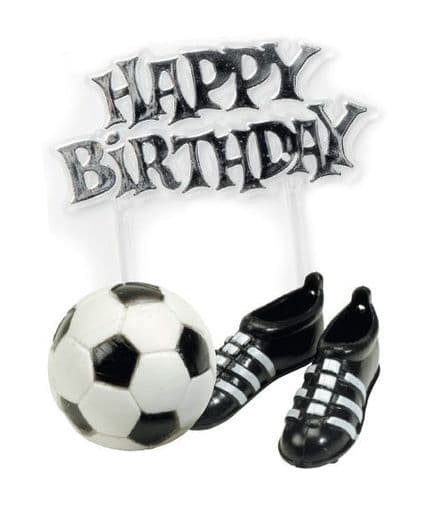 Football Boots and Football Topper with Happy Birthday Motto