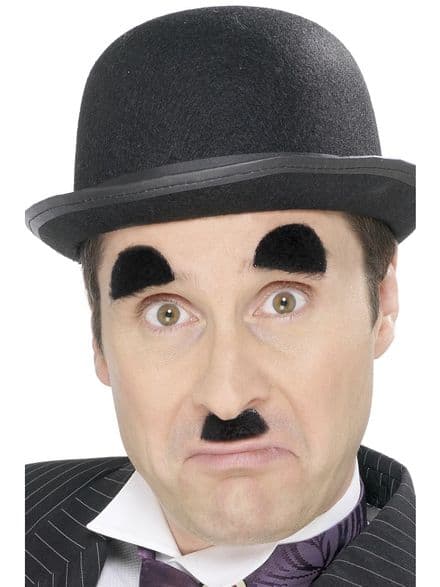 Funny Side Comedy Chaplin Moustache & Eyebrows