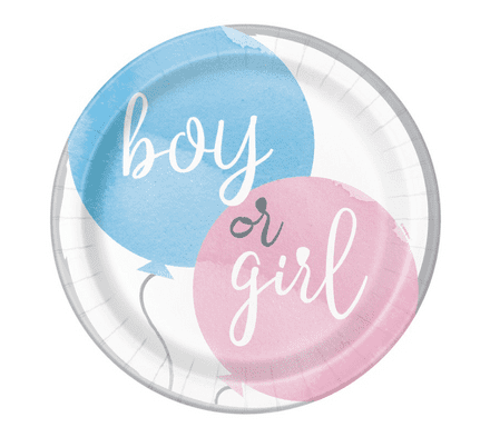 Gender Reveal Paper Party Plates