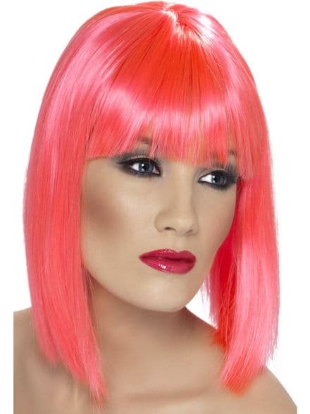 Glam Wig In Neon Pink