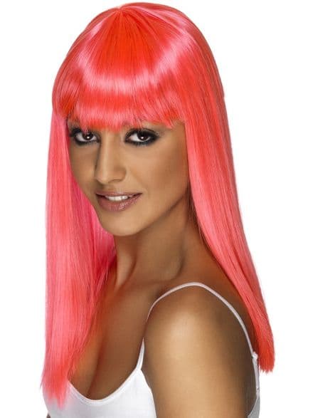 Glamourama Wig In Neon Pink