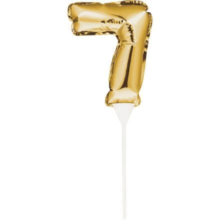 Gold 7 Foil Balloon Cake Topper