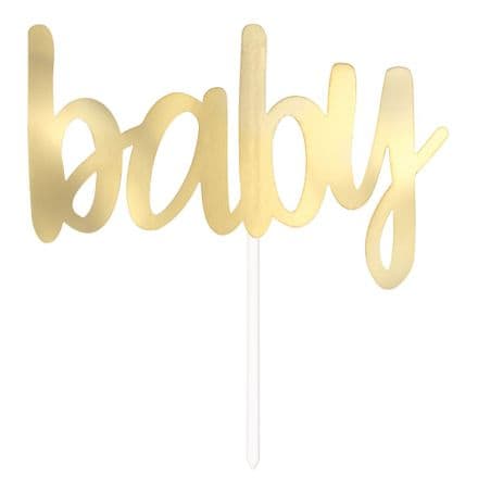 Gold Baby Cake Topper