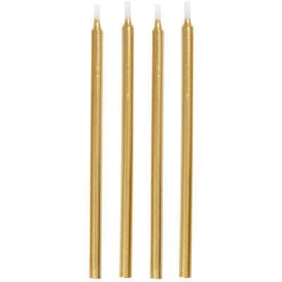 Gold Birthday Cake/ Anniversary Cake Candles 12 Pack