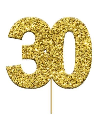 Gold Glitter Number 30 Picks