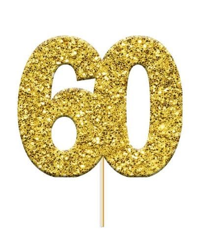 Gold Glitter Number 60 Picks