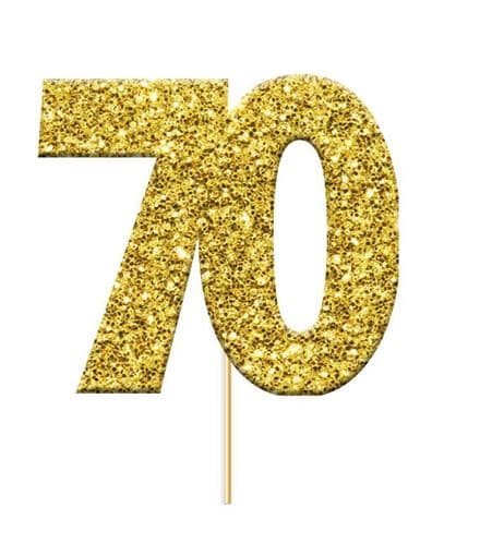 Gold Glitter Number 70 Picks