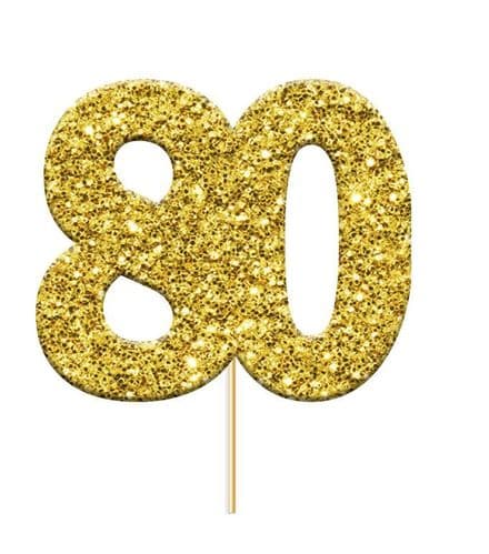 Gold Glitter Number 80 Picks