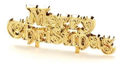 Gold Merry Christmas Cake Topper