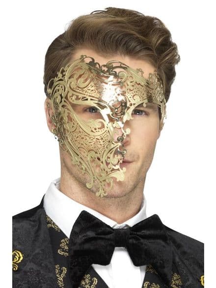 Gold Metal Filigree Eyemask