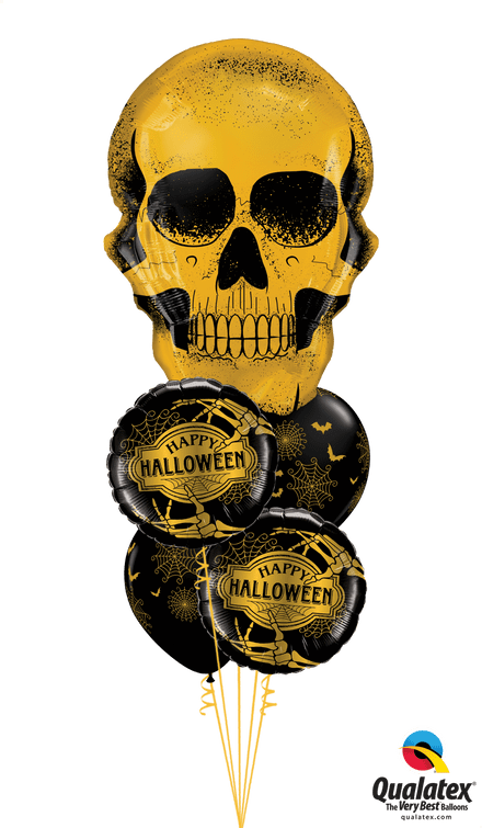 Gold Skull Foil & Latex Bouquet