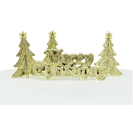 Golden Christmas Cake Decorating Kit