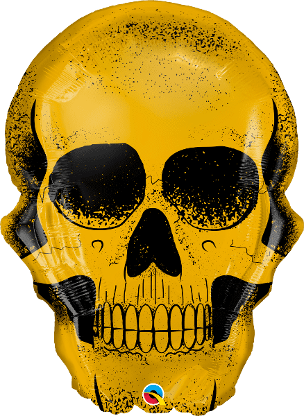 Golden Skull Super Shape Foil Balloon