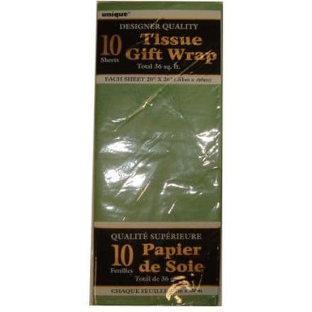 Green Tissue Paper 10 Sheet Pack