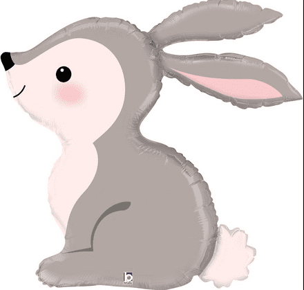 Grey Bunny Super Shape Foil Balloon