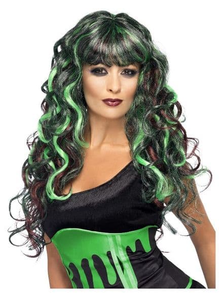 Halloween Blood Drip Monster Wig In Green