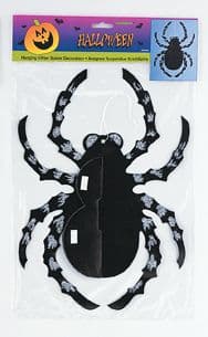 Halloween Glitter Spider Hanging Decoration