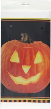 Halloween Pumpkin Glow Plastic Tablecover