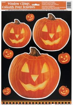 Halloween Pumpkin Glow Window Clings