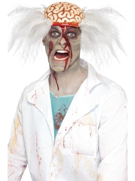 Halloween Scalped Scientist Wig