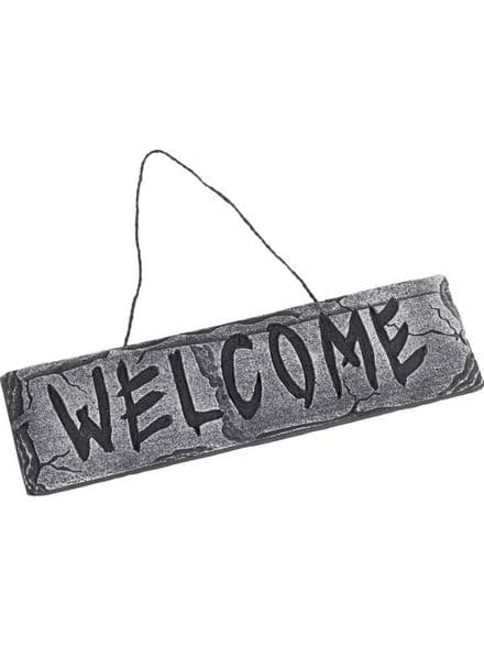 Hanging 'WELCOME' Plaque Sign