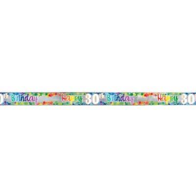 Happy 30th Birthday Multi colour Foil Banner