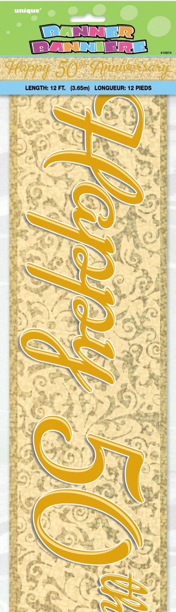Happy 50th Anniversary Foil Banner