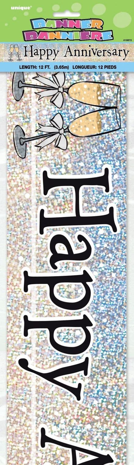Happy Anniversary Foil Banner