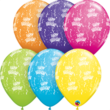 Happy Birthday Around Latex Balloons