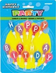 Happy Birthday Balloon Candles