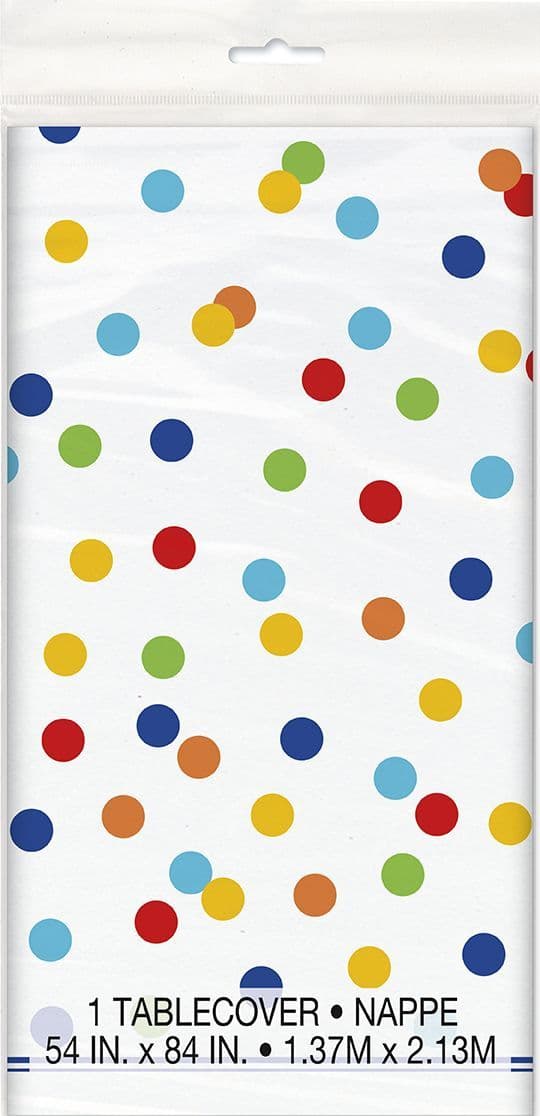 Happy Birthday Confetti Party Plastic Tablecover