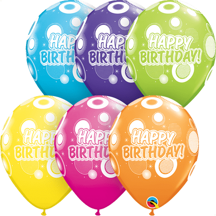 Happy Birthday Dots & Glitz Balloons