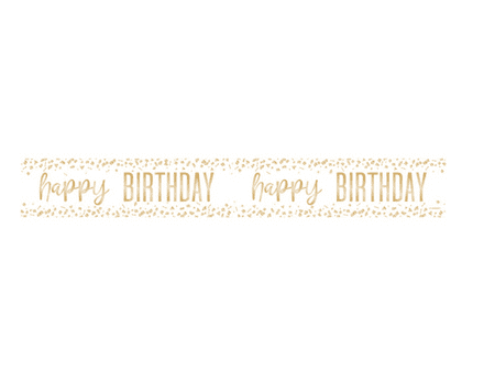 Happy Birthday Gold Confetti Foil Banner
