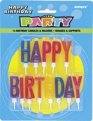 Happy Birthday Letters Candles